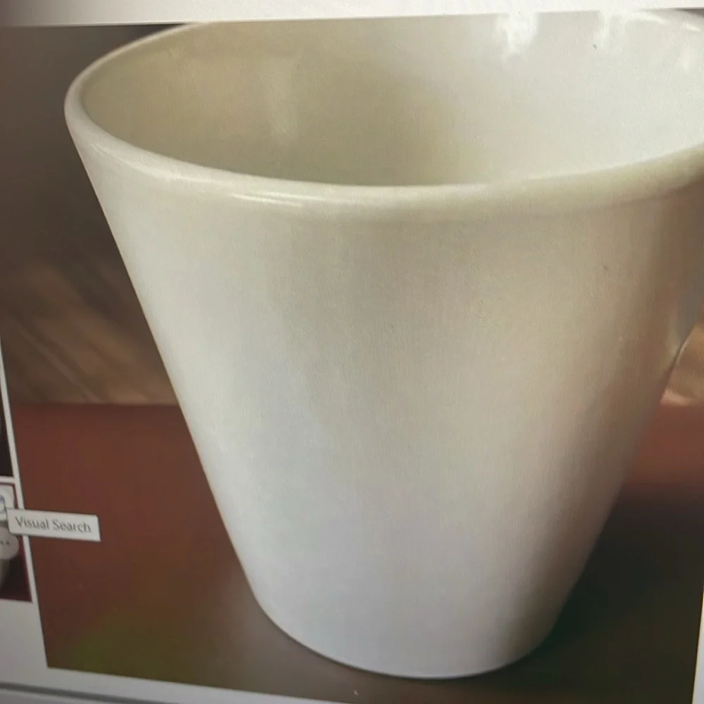 Elegant White Ceramic Flowerpot